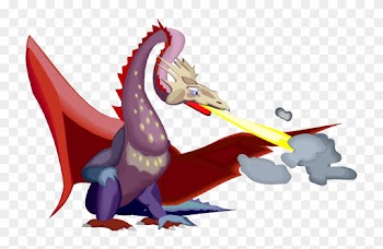 Fire-breathing Dragon With Wings And Long Neck - Fantasy Colorful Dragon Large Tote Bag, Natural, Large