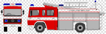 Fire Brigade Truck PNG Image