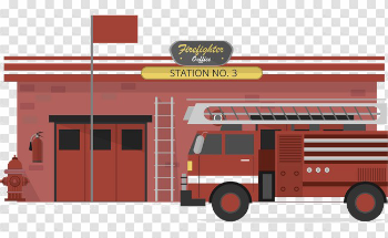 Fire Brigade Truck PNG Photo