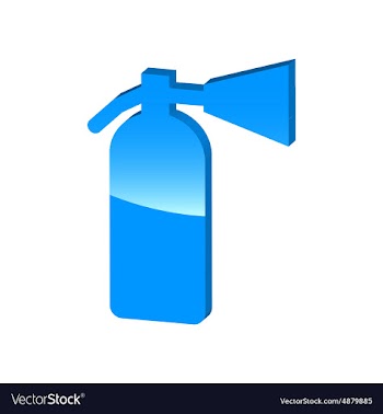Fire extinguisher blue 3D icon vector image