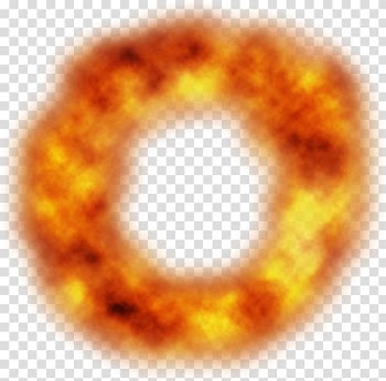 Fire Flame Circle Smoke ring, special effect transparent background PNG clipart