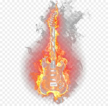 Fire Flame Light - Burning guitar 