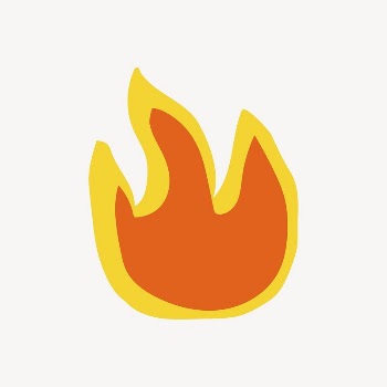 Fire flame sticker, cute doodle | Free PSD Illustration - rawpixel