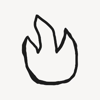 Fire flame sticker, cute doodle | Free Vector Illustration - rawpixel