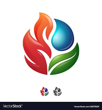 fire leaf water logo icon sign emblem recycle