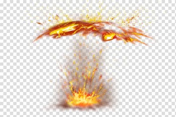 Fire Light Flame Explosion, Warm flame burning charcoal transparent background PNG clipart