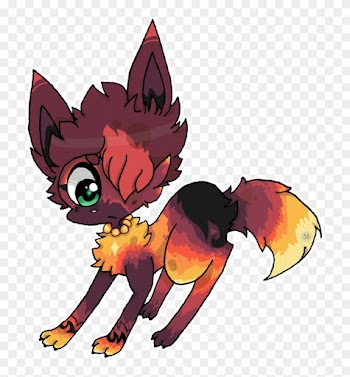 Fire-painting Wolf Adoptable By Sunstarxd - Cartoon