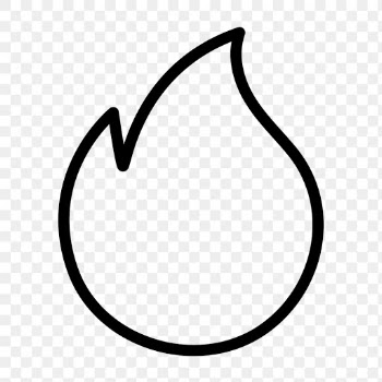 Fire png web outline icon for popular… | Free stock illustration | High Resolution graphic
