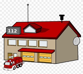 Fire Station Clip Art Free Vector / 4vector - Fire Station Clipart