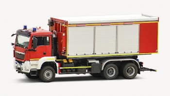 Fire truck sticker, rescue operation | Free PSD - rawpixel