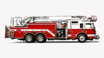 Fire truck sticker, vehicle collage | Free PSD - rawpixel