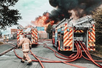 Fire trucks & firefighters. Original | Free Photo - rawpixel