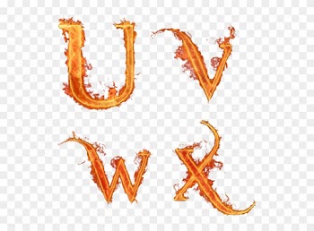 Fire U Alphabet Png