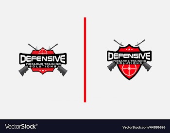firearm shooting range logo with shield