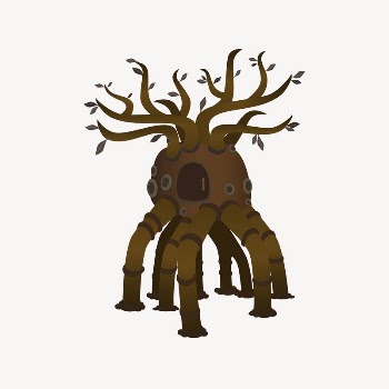 Firebog bottle tree clipart, Glitch | Free PSD - rawpixel