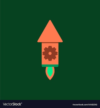 Firecracker rocket of chinese vector image