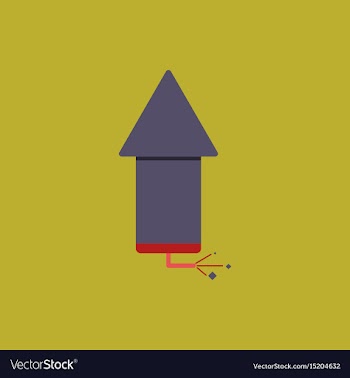Firecracker rocket of chinese vector image