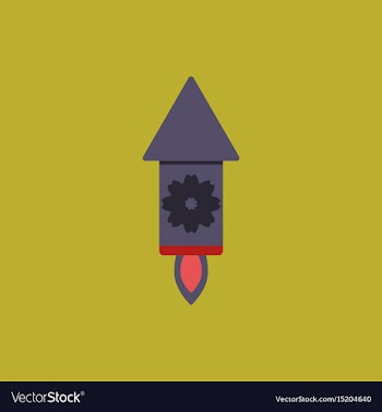 Firecracker rocket of chinese vector image