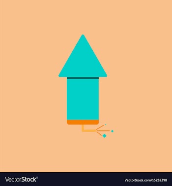 Firecracker rocket of chinese vector image