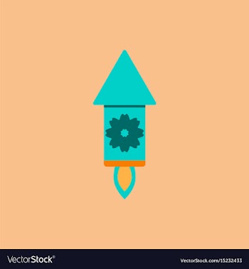 Firecracker rocket of chinese vector image