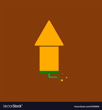 Firecracker rocket of chinese vector image