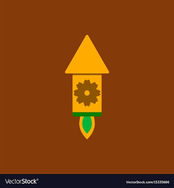 Firecracker rocket of chinese vector image