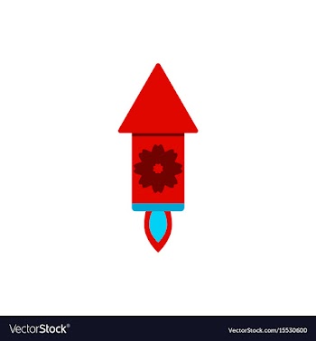 Firecracker rocket of chinese vector image