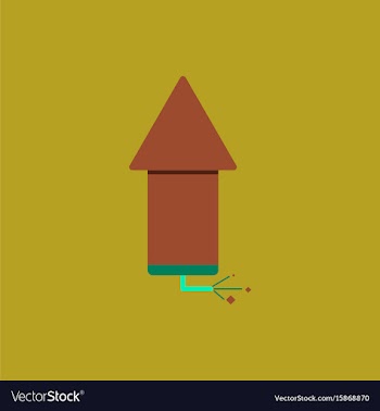 Firecracker rocket of chinese vector image