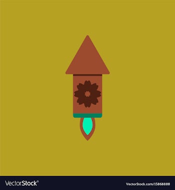 Firecracker rocket of chinese vector image