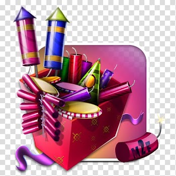 Firecrackers digital illustration, Gift, diwali card transparent background PNG clipart