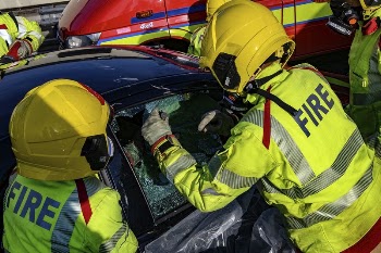 Firefighter, car rescuing. Original public | Free Photo - rawpixel