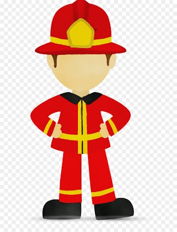 Firefighter, Fire Department, Fire, Cartoon, Headgear PNG