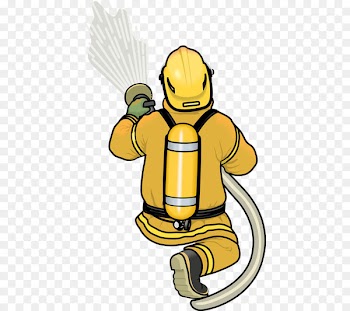 Firefighter Fire extinguisher Animation Firefighting - Hand-painted cartoon fireman 