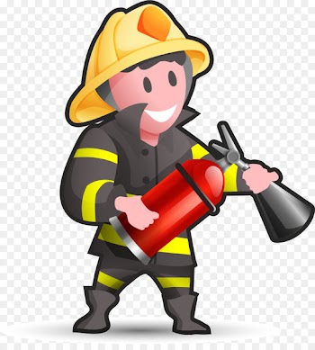 Firefighter Firefighting - Vector painted firefighters 