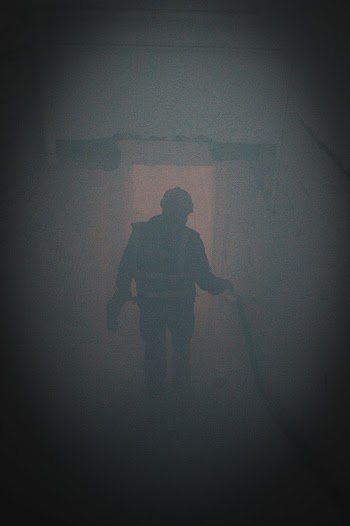 Firefighter in smoke. Original public | Free Photo - rawpixel