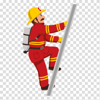 Firefighter PNG Transparent Image