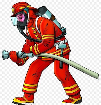 Firefighter Police officer Cartoon Firefighting - Red clothes firefighters 