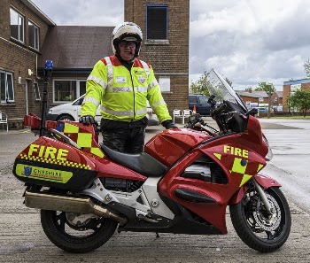 Firefighter's motorcycle, May 1, 2020, | Free Photo - rawpixel