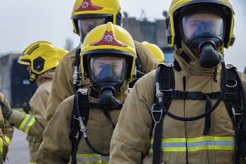 Firefighter team training, April 15, | Free Photo - rawpixel