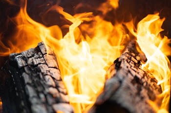 Fireplace Close Up Flames