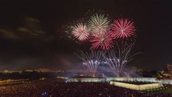firework during night time