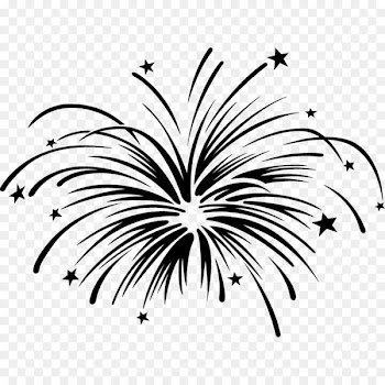 Fireworks Black and white Clip art - fireworks 