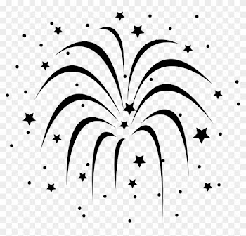 Fireworks Clipart Black And White