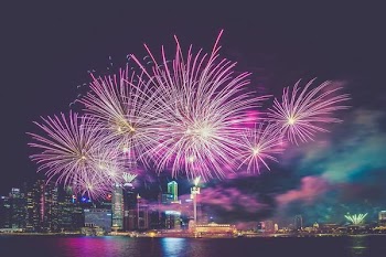 fireworks display at night