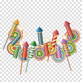 Fireworks Firecracker, Candy colors,Decorative pattern transparent background PNG clipart