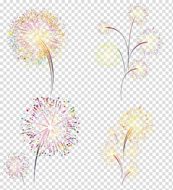 Fireworks Firecracker, Color romantic fireworks transparent background PNG clipart