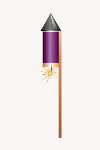 Fireworks rocket clipart, illustration vector. | Free Vector - rawpixel