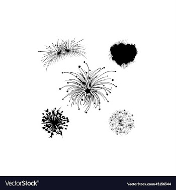 fireworks set silhouette icon logo