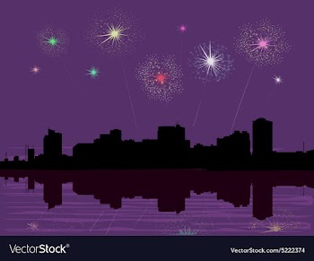 Fireworks vector image