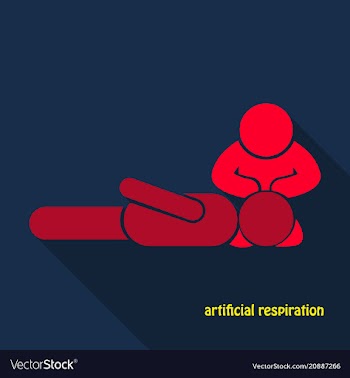 First aid rescue emergency help cpr medic saving vector image